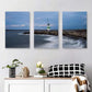 3pcs Lighthouse Seascape Tranquil Coastal Metal Print Ready to Hang Art