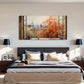 Cityscape Autumn Scenery Decor Wall Art Canvas Office Home Room Framed 80x45cm