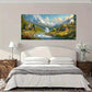 Nature Waterfall Mountain Wall Art Canvas Office Home Room Framed 120x60cm