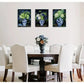 3pcs  Aesthetic Blue & White Porcelain Vase Metal Print Ready to Hang Art