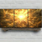 3pcs Baiyun Radiant Sunburst White Metal Print Ready to Hang Art