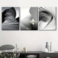 3pcs  black and white abstract creative Metal Print Ready to Hang Art