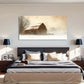 Rustic Barn Snow Cover Wall Art Canvas Office Home Room Framed 120x60cm