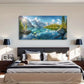 Blue Sky White Clouds Snowy Wall Art Canvas Office Home Room Framed 120x60cm
