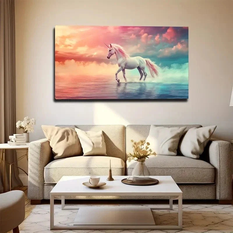 Elegant White And Pink Wall Art canvas office home room framed 120x60cm