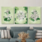 3pcs   helm and anchor on plant leaves  Metal Print Ready to Hang Art