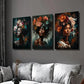 3pcs Painting of Women with Flower Crown Wall Art Set Canvas Framed 40x60cm - High Quality Print 100% Australian Made Wall Canvas Ready to Hang
