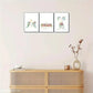 3pcs Bathtub Toilet Floral Art Botanical Water Metal Print Ready to Hang Art