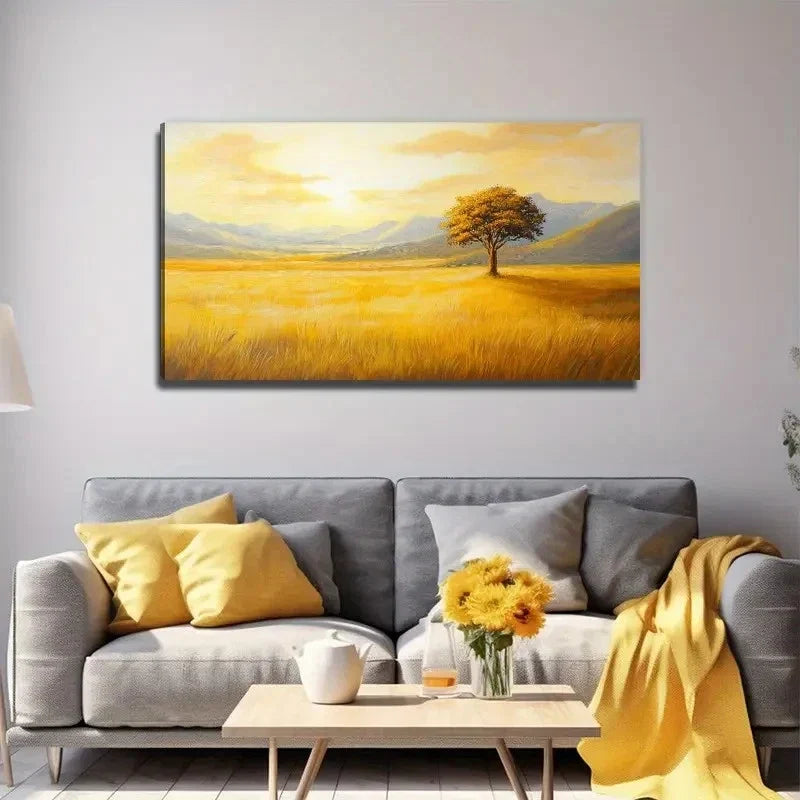 Style Vibrant Nature Scene Wall Art Canvas Office Home Room Framed 120x60cm