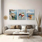 3pcs   Abstract Coastal Boat  Metal Print Ready to Hang Art