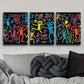 3pcs  Surreal character graffiti Metal Print Ready to Hang Art