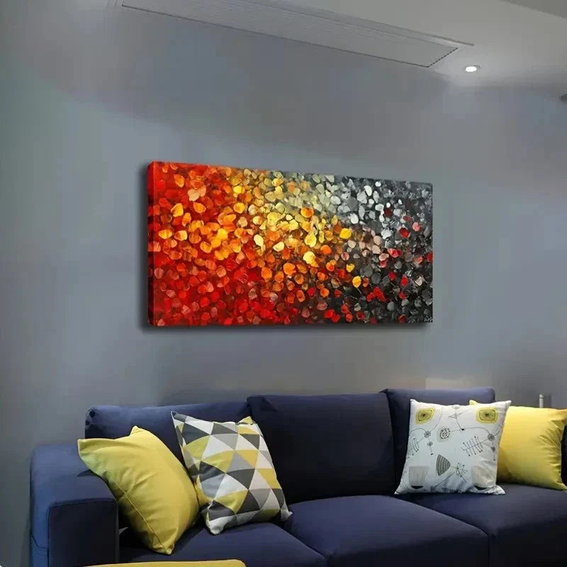 Abstract Leaf Gradient Wall Art Canvas Office Home Room Framed 120x60cm