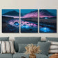 3pcs Beautiful River on The Horizon, Tranquil Metal Print Ready to Hang Art