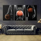 3pcs Modern Basketball Sport Theme Wall Art Set Canvas Framed 40x60cm - High Quality Print 100% Australian Made Wall Canvas Ready to Hang