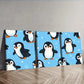 3pcs  Lots of cute little penguins Wall Art Set Canvas Framed 40x60cm - High Quality Print 100% Australian Made Wall Canvas Ready to Hang