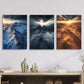 3pcs  mountains, desert landscape sand dunes Metal Print Ready to Hang Art