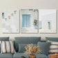 3pcs Santorini Island scenery, Metal Print Ready to Hang Art