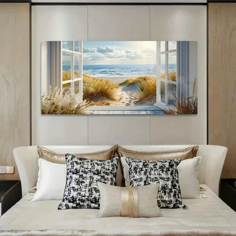 Classic Rural Landscape Wall Art Canvas Office Home Room Framed 120x60cm