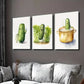 3pcs Cartoon Cucumber Watercolor Painting Wall Art Set Canvas Framed 40x60cm - High Quality Print 100% Australian Made Wall Canvas Ready to Hang