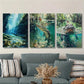 3pcs crocodiles in water, crocodile swamp, Metal Print Ready to Hang Art