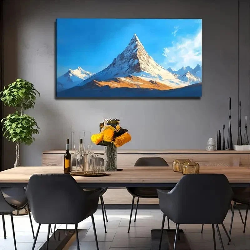 Snow Mountain Sunshine Wall Art Canvas Office Home Room Framed 120x60cm