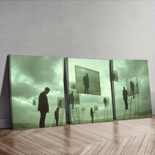 3pcs   Surreal film, Painting Wall Art Set Canvas Framed 40x60cm - High Quality Print 100% Australian Made Wall Canvas Ready to Hang