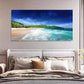 Sandy Beach & Island Landscape Wall Art Canvas Office Home Room Framed 120x60cm