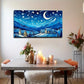 Starry Night Sky Wall Art Canvas Office Home Room Framed 80x45cm