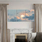 3pcs Sky Scene Birds Flying Full Moon Cloudy Metal Print Ready to Hang Art