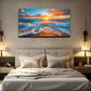 Painting Of A Sunny Seaside Wall Art Canvas Office Home Room Framed 80x45cm