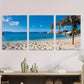 3pcs Beach Paradise Triptych Palm Trees Wall Art Set Canvas Framed 40x60cm - High Quality Print 100% Australian Made Wall Canvas Ready to Hang