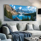 Snowy Peaks Trees Lake wall canvas office home room framed 120x60cm