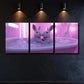 3pcs Charming Rabbits in Bathtub Wall Art Set Canvas Framed 40x60cm - High Quality Print 100% Australian Made Wall Canvas Ready to Hang