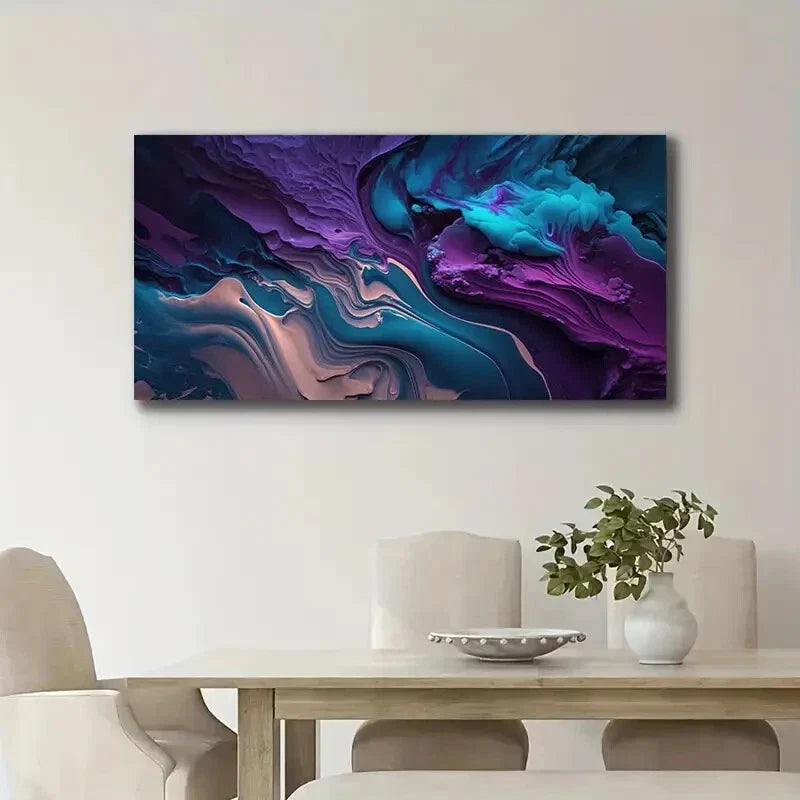 Vibrant Abstract Fluid Dynamic Wall Art Canvas Office Home Room Framed 120x60cm