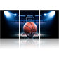 3pcs New Basketball at Basketball Metal Print Ready to Hang Art