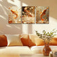 3pcs Modern Golden Carp Design Metal Print Ready to Hang Art