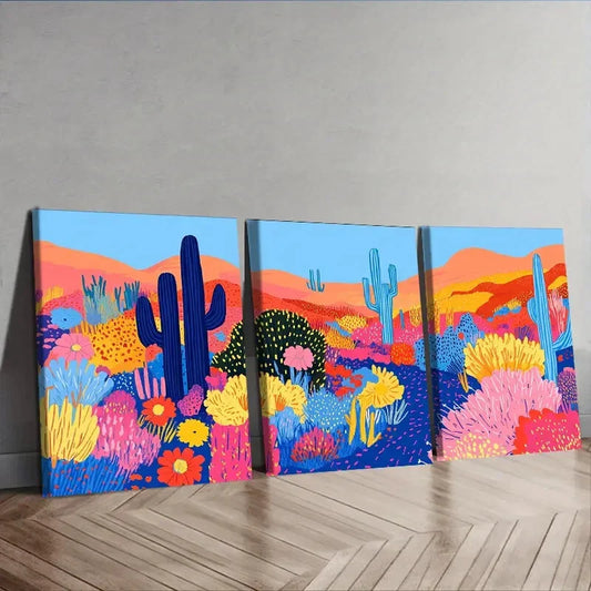 3pcs Mushroom garden Wall Art Set Canvas Framed 40x60cm - High Quality Print 100% Australian Made Wall Canvas Ready to Hang