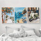 3pcs Featuring Oranges And Lemons Travelers Metal Print Ready to Hang Art
