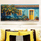 3pcs Orange Tree In Front Of A Blue House   Wall Art Set Canvas Framed 40x60cm - High Quality Print 100% Australian Made Wall Canvas Ready to Hang