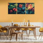 3pcs Tropical Plants Metal Print Ready to Hang Art