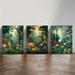 3pcs Tropical Jungle Aesthetic, Bohemian Style  Wall Art Set Canvas Framed 40x60cm - High Quality Print 100% Australian Made Wall Canvas Ready to Hang