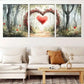 3pcs Romantic Forest Heart Arch Nature Pathway Wall Art Set Canvas Framed 40x60cm - High Quality Print 100% Australian Made Wall Canvas Ready to Hang