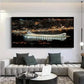Modern Cityscape Night View Wall Art Canvas Office Home Room Framed 80x45cm
