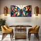 Colorful Butterfly Measuring Wall Art Canvas Office Home Room Framed 80x45cm
