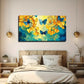 Watercolor Blue Butterflies Wall Art canvas office home room framed 120x60cm