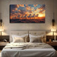 Dramatic Sunset Horseback Wall Art canvas office home room framed 120x60cm