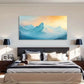Blue & Orange Abstract Wall Art Canvas Office Home Room Framed 80x45cm