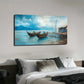 Fishermen On Tranquil Waters Wall Art canvas office home room framed 120x60cm