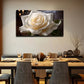 Blooming White Rose Wall Art canvas office home room framed 120x60cm