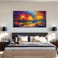 Colorful Leaves & Night Scene Wall Art Canvas Office Home Room Framed 120x60cm